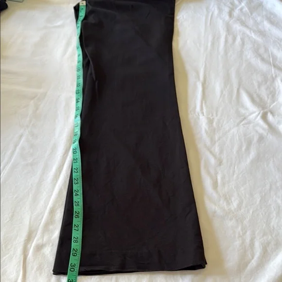 Banana Republic Martin Fit Black Boot Cut Flare Pants Large Button Tap Size 0 - Picture 7 of 11